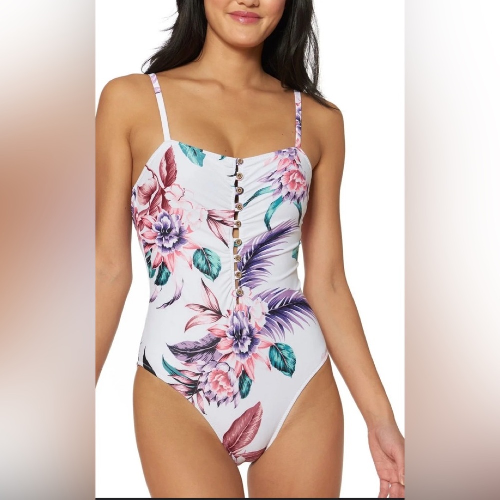 Jessica Simpson Floral 1 pc Swimsuit - Medium - New 🏝️